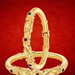 YouBella Set Of 2 Gold-Plated & Stones-Studded Bangles-picture-38