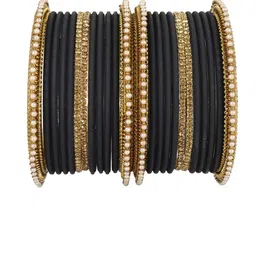 NMII 26 Pcs Pearl-Studded & Beaded Meenakari Bangles-picture-39