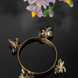 DUGRISTYLE Gold-Plated Pearl-Beaded Bangles-image-63