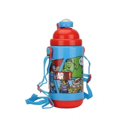 Marvel Blue & Red Single Cartoon Characters Printed Smart Vacuum Water Bottle 550 ml image 1