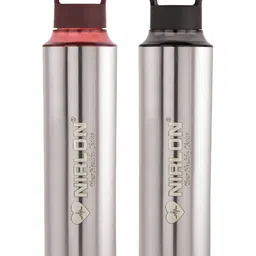 NIRLON Eco Pur Silver-Toned 2 Pieces Stainless Steel Water Bottles 900 ml Each-image-72