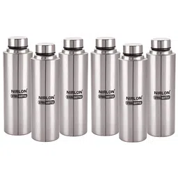 NIRLON Silver Toned 6 Pieces Stainless Steel Water Bottles 1 L Each-picture-30