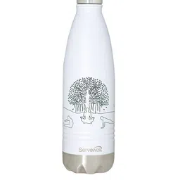 Servewell Indus White Stainless Steel Water Bottle-1L-image-56