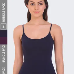 POOJA RAGENEE Pack of 2 Pure Cotton Non Padded Camisole-image-44