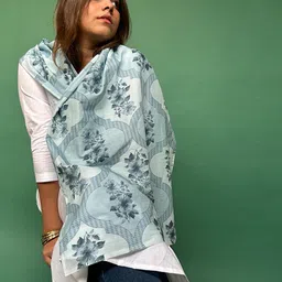BUTA BUTI Floral Printed Pure Cotton Stole-image-11