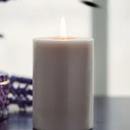 Pure Home and Living Grey Large Lavender & Chamomile Pillar Candle-image-22