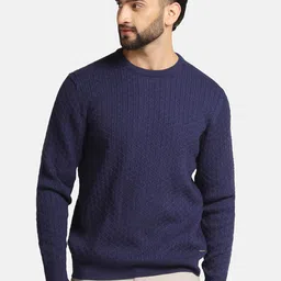 Blackberrys Cable Knit Self Design Ribbed Pullover-picture-47