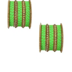 NMII Set Of 40 Zircon Studded & Beaded Metal Bangles image 2