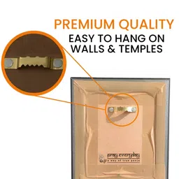 Pray Everyday Bronze-Toned & Brown Ladoo Gopal Ji MDF Wall Photo Frame image 2