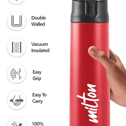 Milton Red New Crown 900 Thermosteel 24 Hours Hot and Cold Bottle 750 ml image 3