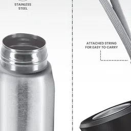 Milton Handy 650 Single Walled Stainless Steel Water Bottle - 690 ML image 3