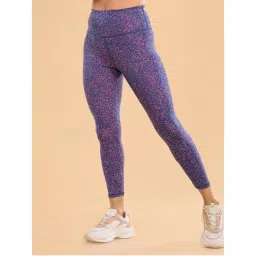 Enamor High Rise Ankle Length Elasticated Waist Printed Legging For Women - A607-image-3