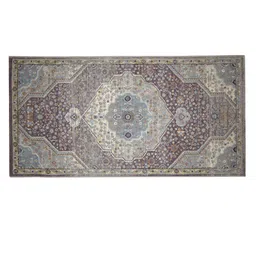 OBSESSIONS Purple & Beige Ethnic Motifs Floor Runner image 3