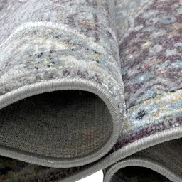 OBSESSIONS Purple & Beige Ethnic Motifs Floor Runner image 5