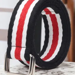 Roadster Men Striped D-Ring Buckle Belt-image-77