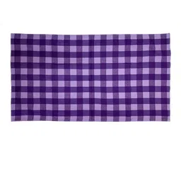 Athom Trendz Purple & White Checked 210 GSM Cotton Bath Towels Set Of 3 image 2