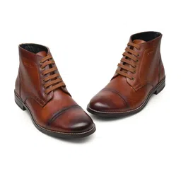 RAPAWALK Men Mid-Top Leather Regular Boots image 5