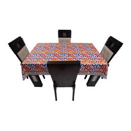 DREAM CARE White & Yellow Printed 4 Seater Waterproof Rectangle Table Cover-picture-35