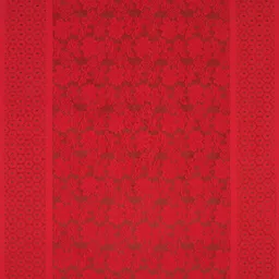 BIGGER FISH Maroon Self Design Cotton 6-Seater Table Cover image 2