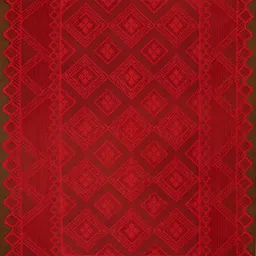 BIGGER FISH Maroon Printed Cotton 8-Seater Table Cover image 2