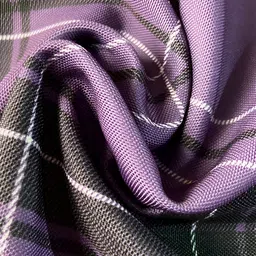 HOMADORN Black & Purple Checked 4-Seater Table Cover image 3