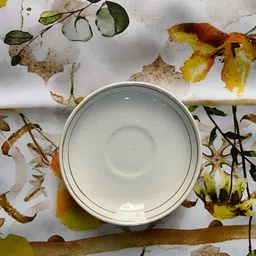 HOMADORN Green & Orange Floral Printed 4-Seater Table Cover image 3