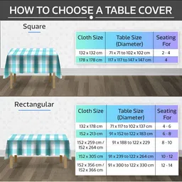 BIGGER FISH Maroon Cotton 6-Seater Table Cover image 3