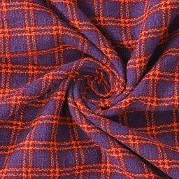 KLOTTHE Purple & Orange Woven-Design 6 Seater Rectangular Cotton Table Cover image 5