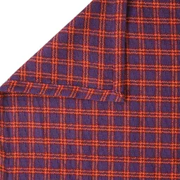 KLOTTHE Purple & Orange Woven-Design 6 Seater Rectangular Cotton Table Cover image 3