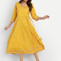 Haute and Humble Printed Cotton A-line Midi Dress image 1