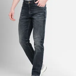 Jack & Jones Men Slim Fit Mildly Distressed Light Fade Stretchable Cotton Jeans image 2