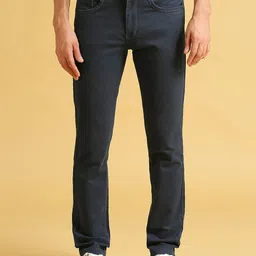 HJ HASASI Men Relaxed Fit High-Rise Clean Look Cotton Jeans-picture-11