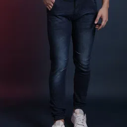 Campus Sutra Men Blue Smart Slim Fit Stretchable Cotton Jogger Jeans-picture-32