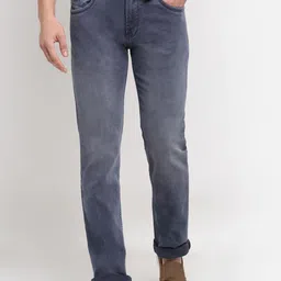 Cantabil Men Grey Jean Heavy Fade Stretchable Pure Cotton Jeans-picture-37