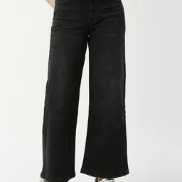 Pepe Jeans Women Flared High-Rise Light Fade Cropped Cotton Jeans-image-66