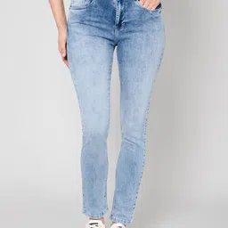Cantabil Women Skinny Fit Heavy Fade Stretchable Cotton Jeans-image-39