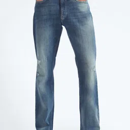 Flying Machine Men Bootcut Low Distress Heavy Fade Stretchable Jeans-picture-26