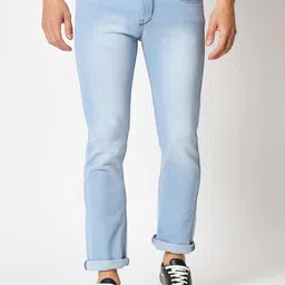 RAGZO Men Mid Rise Slim Fit Light Fade Stretchable Jeans-image-58
