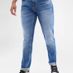 SPYKAR Men Slim Fit Low-Rise Heavy Fade Clean Look Stretchable Jeans image 1