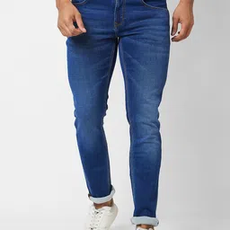 SPYKAR Men Skinny Fit Low-Rise Heavy Fade Stretchable Cotton Jeans-picture-25