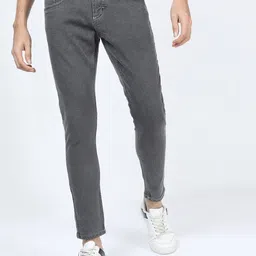 HIGHLANDER Men Grey Tapered Fit Stretchable Jeans-picture-15