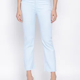 iki chic Women Blue Straight Fit High-Rise Stretchable Jeans-image-14