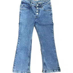 TINY HUG Girls Bootcut High-Rise Stretchable Jeans-picture-58