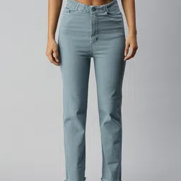 SHOWOFF Women Blue Relaxed Fit High-Rise Stretchable Jeans-picture-22