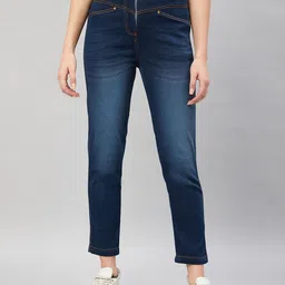 Orchid Blues Women Tapered Fit High-Rise Light Fade Jeans-image-87