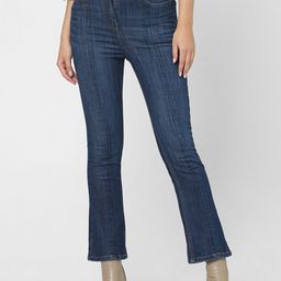 Vero Moda Women Bootcut High-Rise Dark Shade Clean Look Stretchable Jeans-picture-13