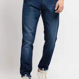 Status Quo Men Navy Blue Slim Fit Light Fade Stretchable Jeans-picture-17