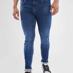 SPYKAR Men Slim Fit Low-Rise Light Fade Stretchable Clean Look Jeans image 1