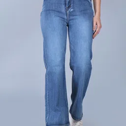 ZXN CLOTHING Women Comfort Straight Fit Light Fade Stretchable Jeans-picture-31