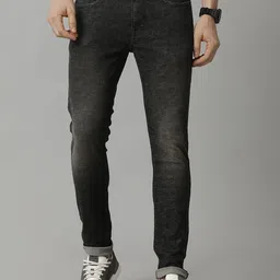 Cavallo by Linen Club Men Solid Cotton Linen Skinny Fit Jeans-image-20